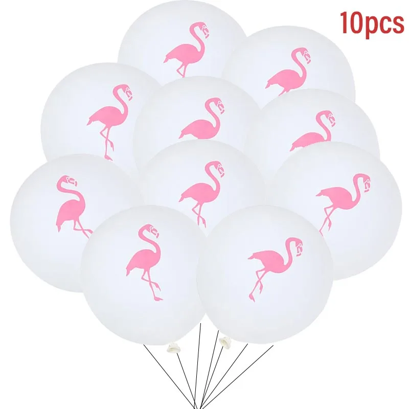 10pcs Flamingo Latex Balloon White Pink Flamingo Balloon Flamingo Party Decoration Balloon hawaiian Birthday party decorations