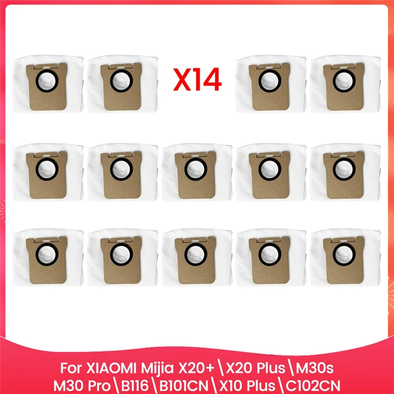 A97G 14PCS Dust Bag Forxiaomi Mijia X20+/X20 Plus/M30s/M30 Pro/B116/B101CN/X10 Plus/C102CN Vacuum Cleaner Spare Parts