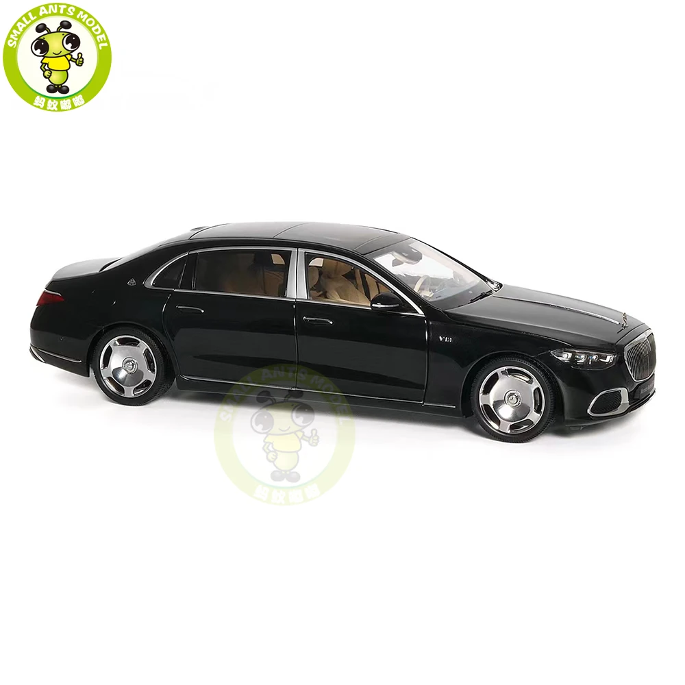 1/18 S Class S680 2021 Almost Real 820115 Obsidian Black Diecast Model Toy Car Gifts For Father Friends