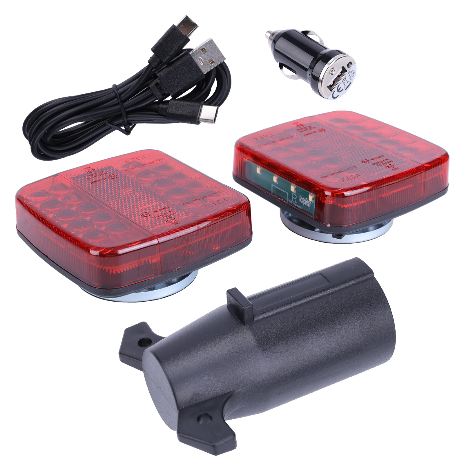 Wireless Trailer Lights Car LED Magnetic Wireless Towing Tail Lights IP67 Waterproof Portable for Boat Truck Camper RV