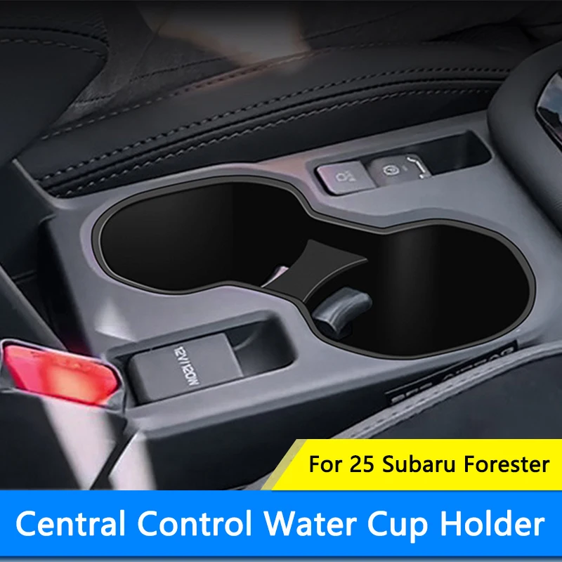 TAJIAN Car Silicone Water Cup Holder Storage Box Central Water Cup Limiter Antislip Interior Accessorie For Subaru Forester 2025