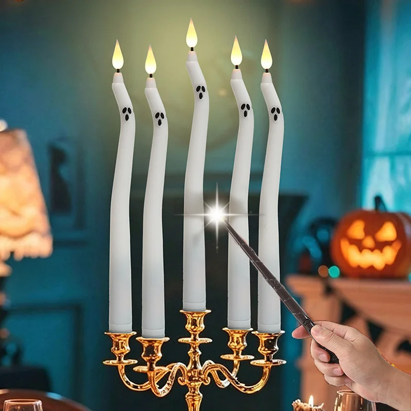 S-Shaped Twisted Spiral Flameless Candles with Remote Control Battery Operated Electronic Candles for Wedding Party Table Decor