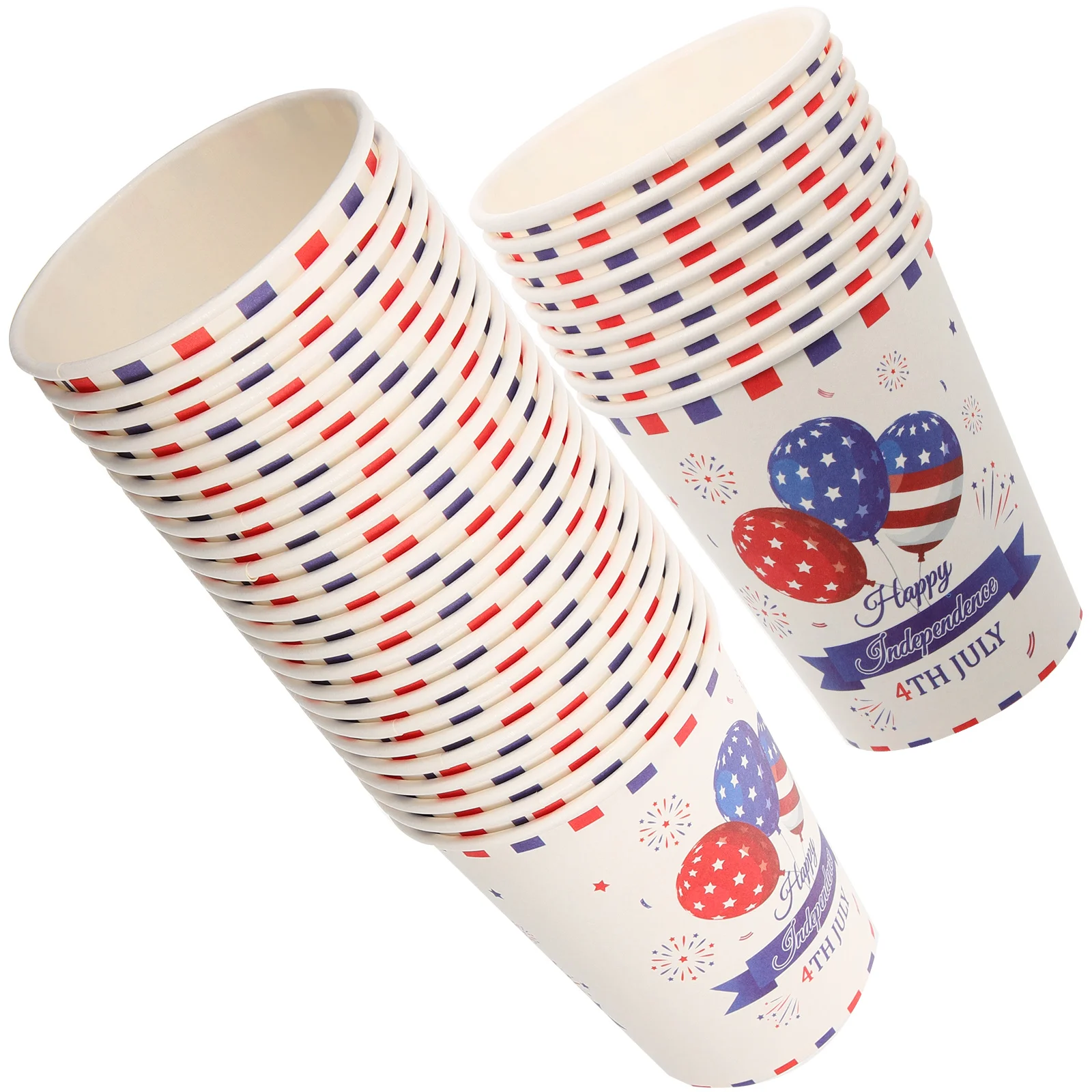 

48 Pcs American Flag Paper Cup Cups Patriotic Party Drinking Tableware for Home Pulp Water Banquet