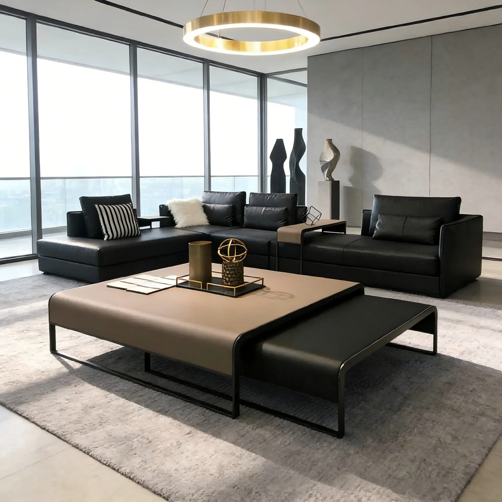 Italian simple modern coffee table, the best-selling model is stable and load-bearing cross-border