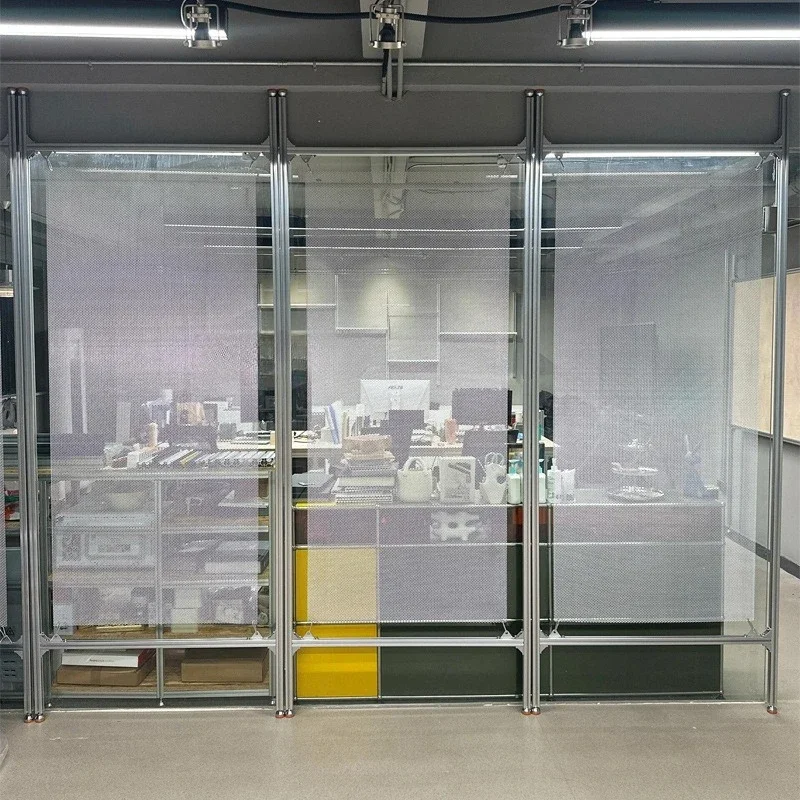 

Office glass display cabinet, transparent display stand, aluminum alloy shelf