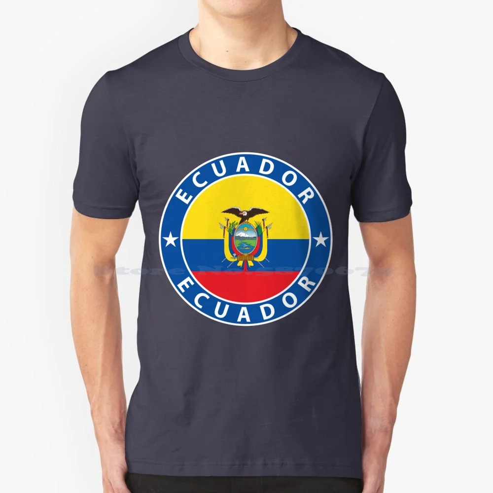 Ecuador Flag Flag Coat Of Arms T Shirt 100% Cotton Tee Quito To The Ecuador Flag Ecuador Coat Of Arms Sky Scraper