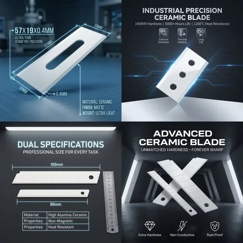 Custom Drawing Services High Quality Ceramic Blades Industrial Cutting Blade for Precision Slitting and Wear Resistance