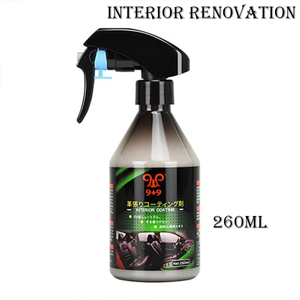 

260ml Car Plastic Repair Wax Leather Repair Agent Refurbishment Liquid Clean Leather Car Interior Cleaning Plastic Repair Agent