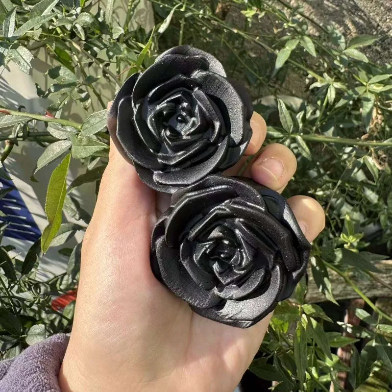Natural Obsidian Rose Crystal Gemstone Crystal Decoration Room Decoration Collectible Gift Obsidian Crystal Stone