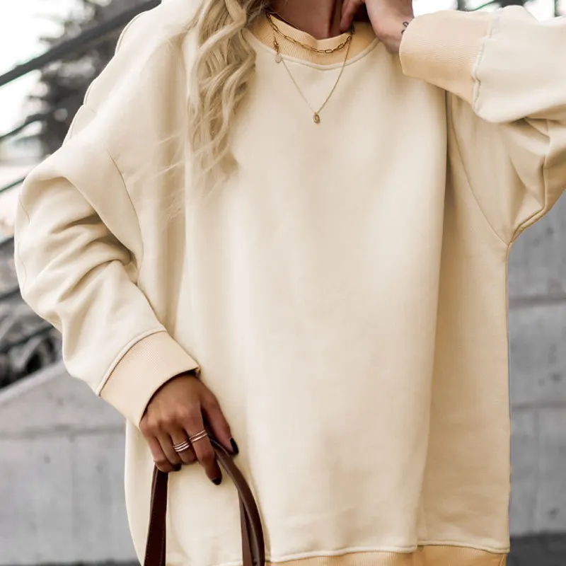 طقم هوديي نسائي طويل غير متماثل من Fashionable لربيع 2025، مظهر سهل التنقل، لون المواد الأخرى...