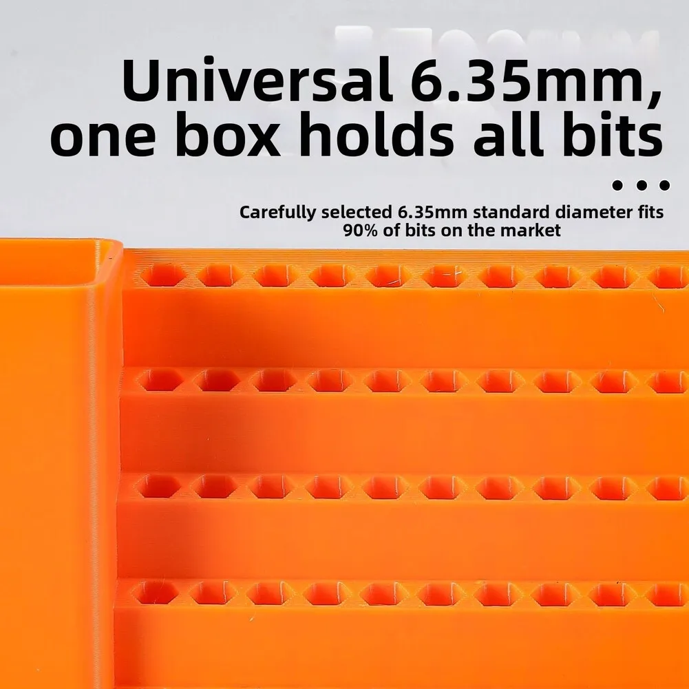 50 Holes Screwdriver Bit Storage Tool Wall-mounted Screwdriver Head Storage Toolbox Hexagonal Screwdriver Storage Rack