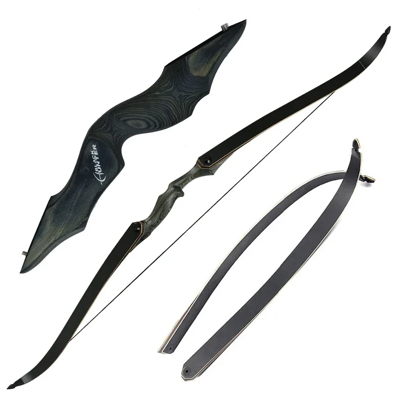 Archery Recurve Bow Hunter, Lamination Bow Limbs, Right and Left Hand, Outdoor Sports Accessories, 60 