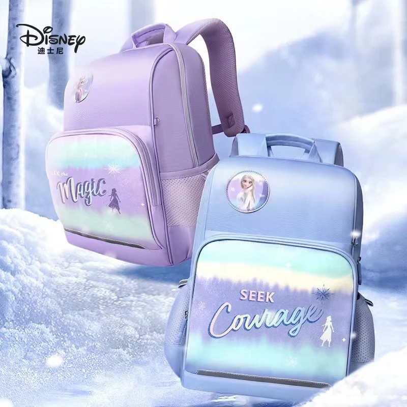 

Disney Frozen Girl School Bag Elsa Anna Primary Student Shoulder Orthopedic Backpack Large Capacity Grade 1-5 Mochilas Escolares