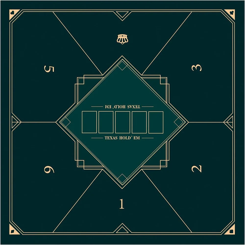 

2025 Hold'Em Texas Poker Mat Rubber Travel Poker Board Game Rubbermats Home Gaming Desk Pad for Party