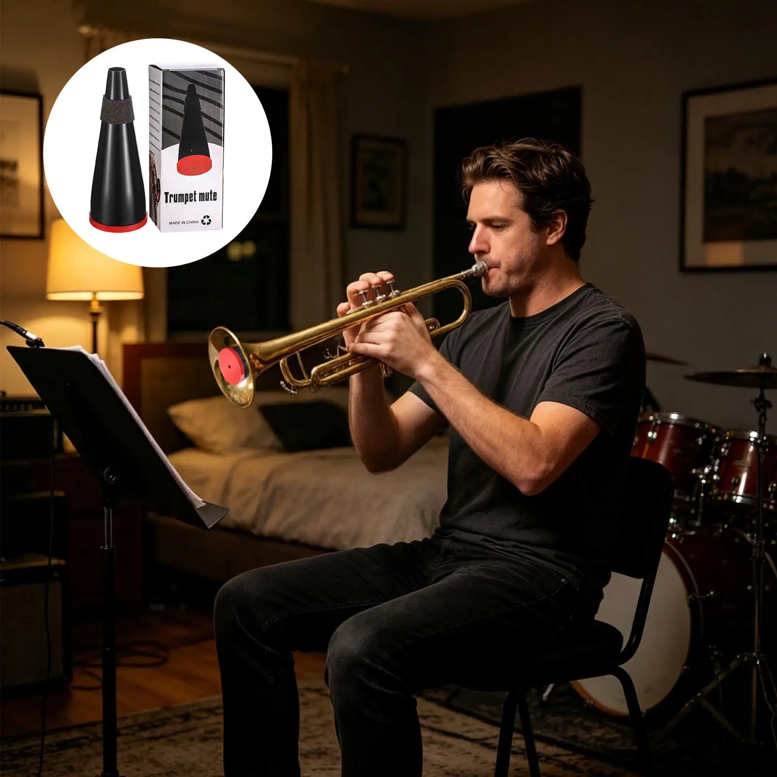 Trumpet Mute For Home Natural Tone Volume Reduction Tool Trumpet Mute To Reduce Volume For Apartment Music Classroom Hotel Room