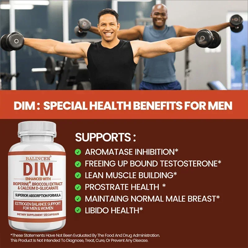 DIM Supplement - Helps Relieve Fatigue, Lack of Energy, Muscle Loss and Hair Loss, and Promotes Balance of Mind and Body