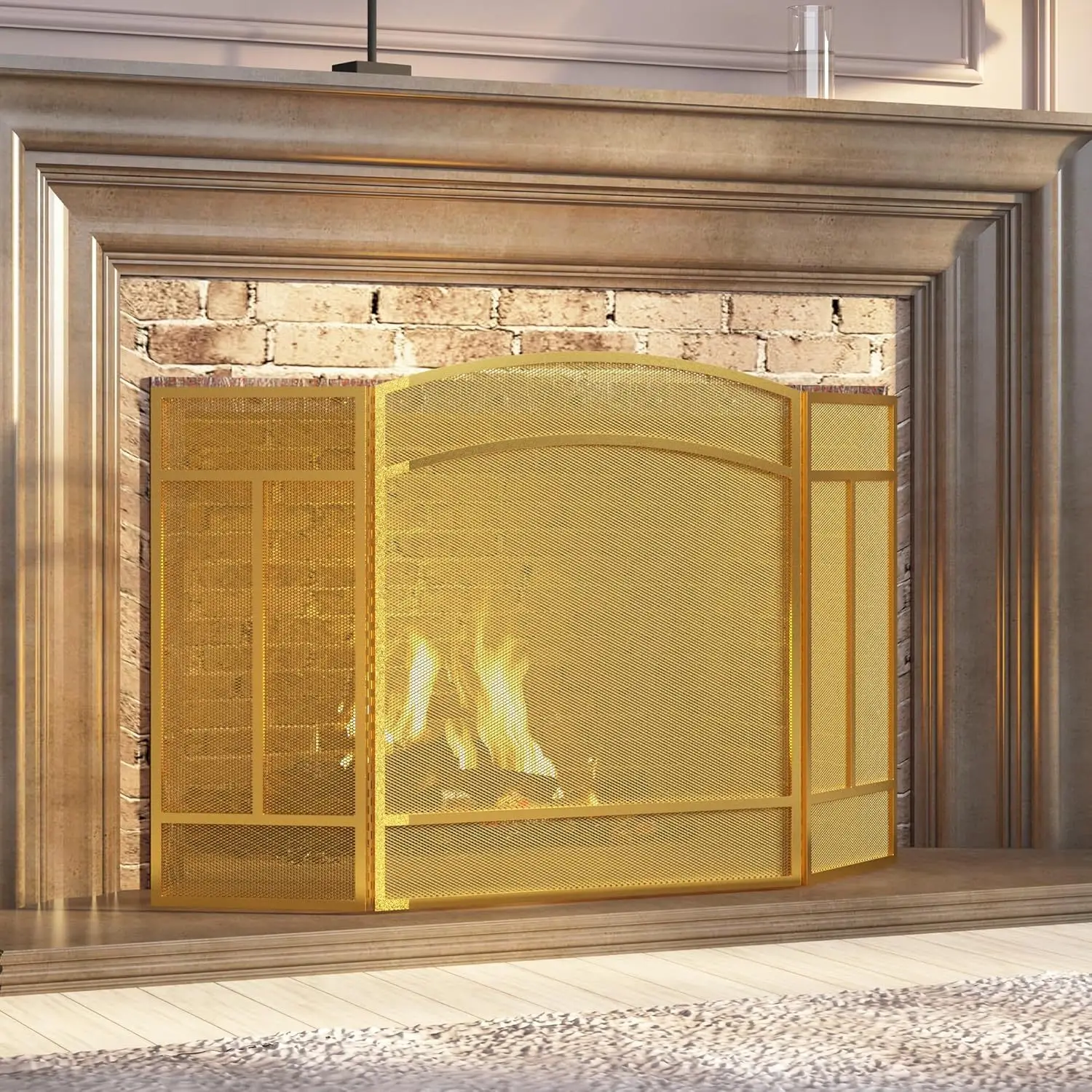 European-style wrought iron household fireplace, screen partition, fire cover, fence wall, fire circumference