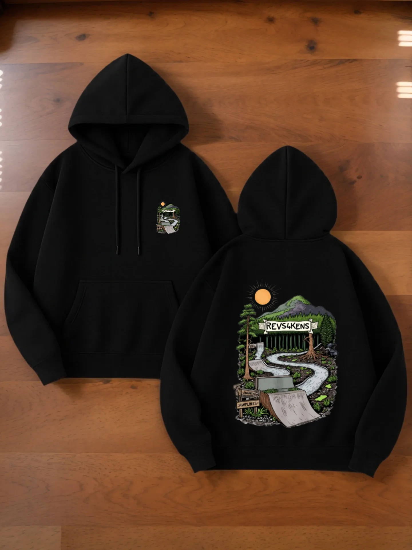 هوديي برسومات جرافيك للرجال، عتيق - بلوفر بغطاء للرأس مع طباعة على الطرق، قماش ناعم، للارتداء اليومي للرجال #1