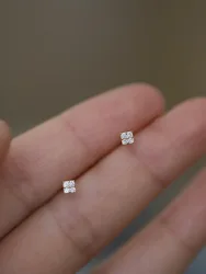 Pendientes de tuerca de circón brillante de aguja de plata 925 para mujer, accesorios de joyería dulces, accesorios de joyería simples de moda