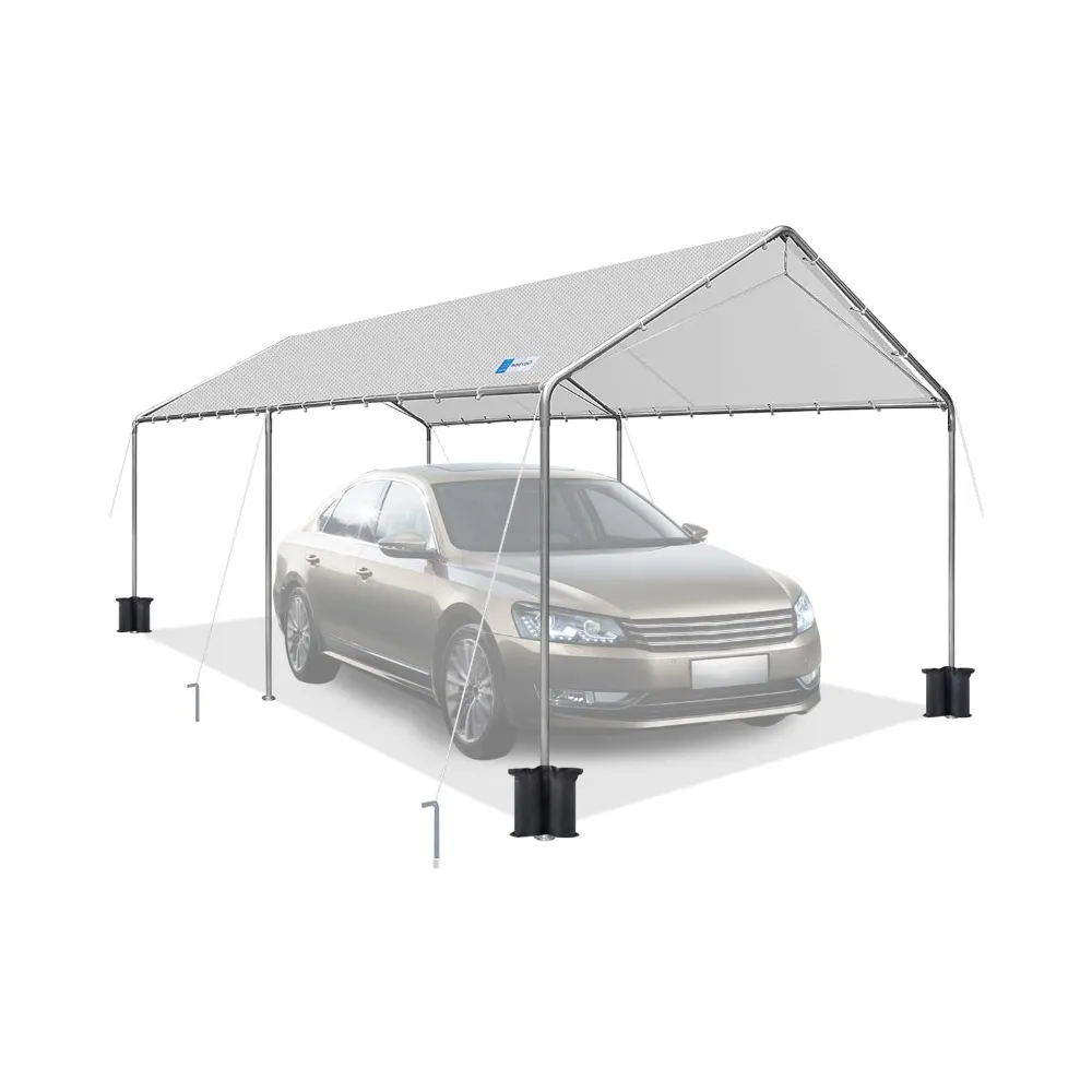 

10x20 Ft Heavy Duty Car Canopy Galvanized Frame Carport Outdoor Party Tent Boat Shelter with Reinforced Structure