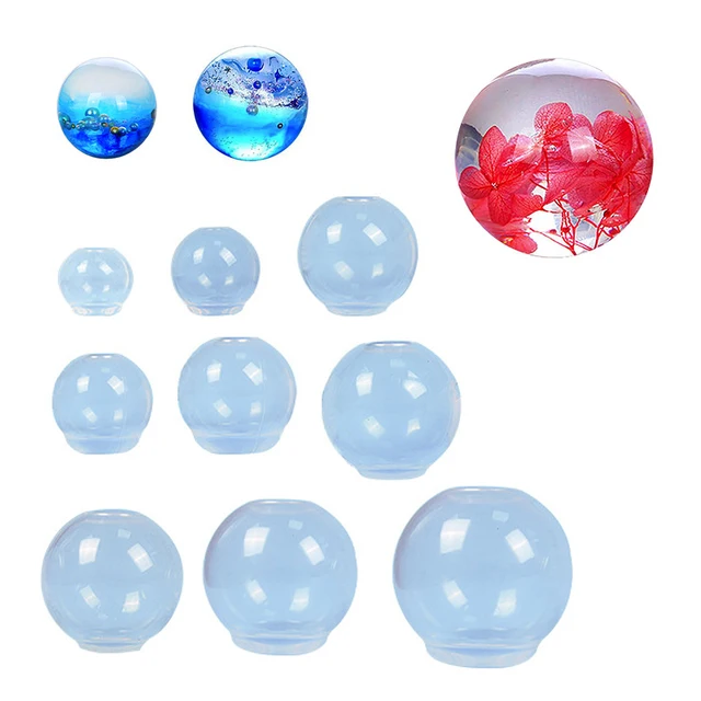 1 sztuk 3D kryształ 20-100mm kształt kuli silikonowe Planet Ball epoksydowa forma żywiczna dla DIY wisiorki z żywicy epoksydowej rzemiosło Home Decor narzędzia