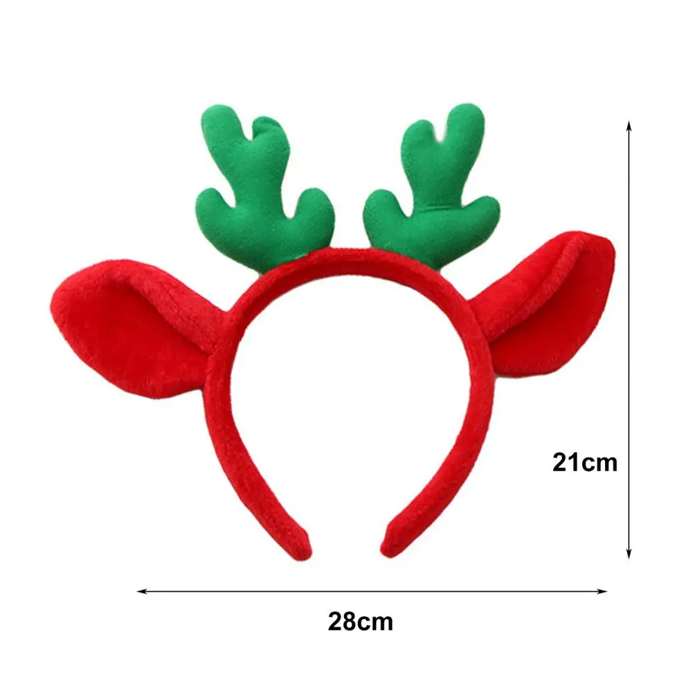 Christmas Party Hairband Festive Christmas Headgear Set for Kids Adults Plush Hairband Antler Headband Holiday Decor for Festive