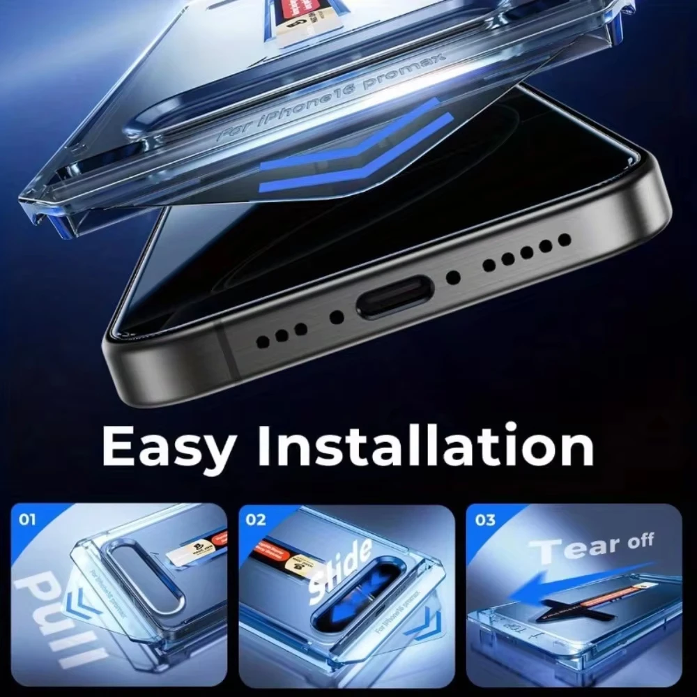 1-3PCS Dustproof Anti Peep Screen Protector Fit iPhone 18 Pro Max 17 Pro Max 16 18 Pro 15 14 13 12 Mini Air Tempered Glass Film