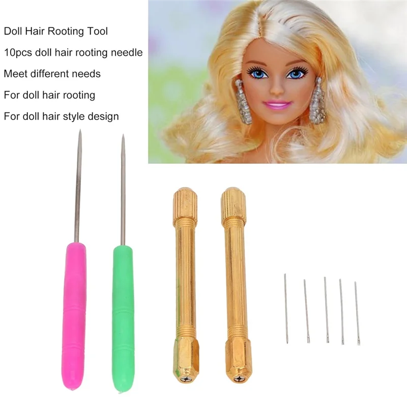 A63t-suportes de enraizamento de cabelo, ferramentas de rehair de reroot, ferramenta de enraizamento de cabelo de metal 10 ferramenta de peruca de cabelo