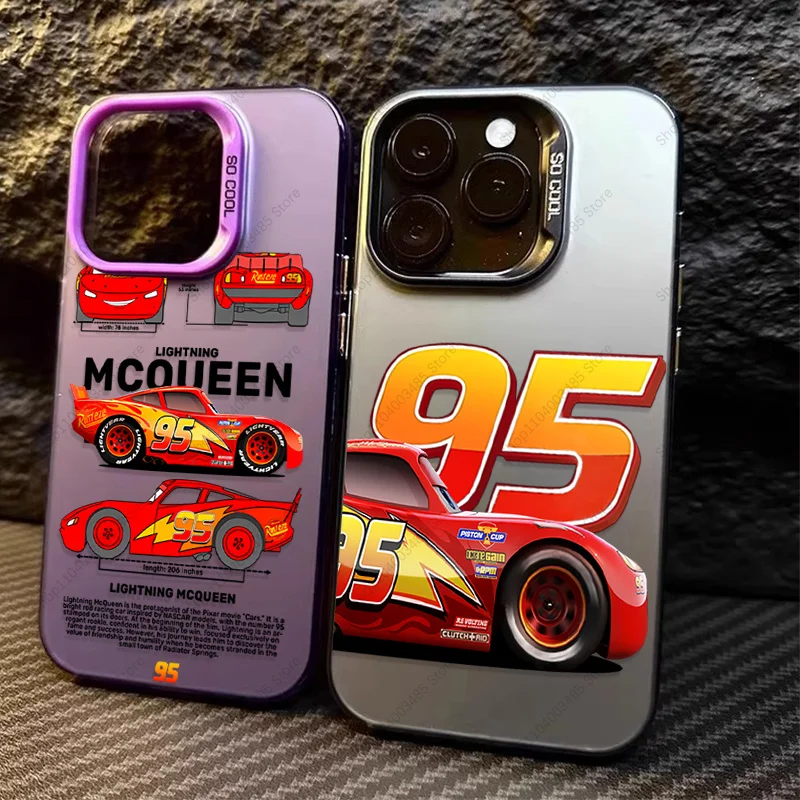 Carros relâmpago mcqueen 95 caso de telefone para iphone 17 ar 16 15 11 12 14 13 pro max xs xr plus 8 7 se 2020 capa traseira à prova de choque