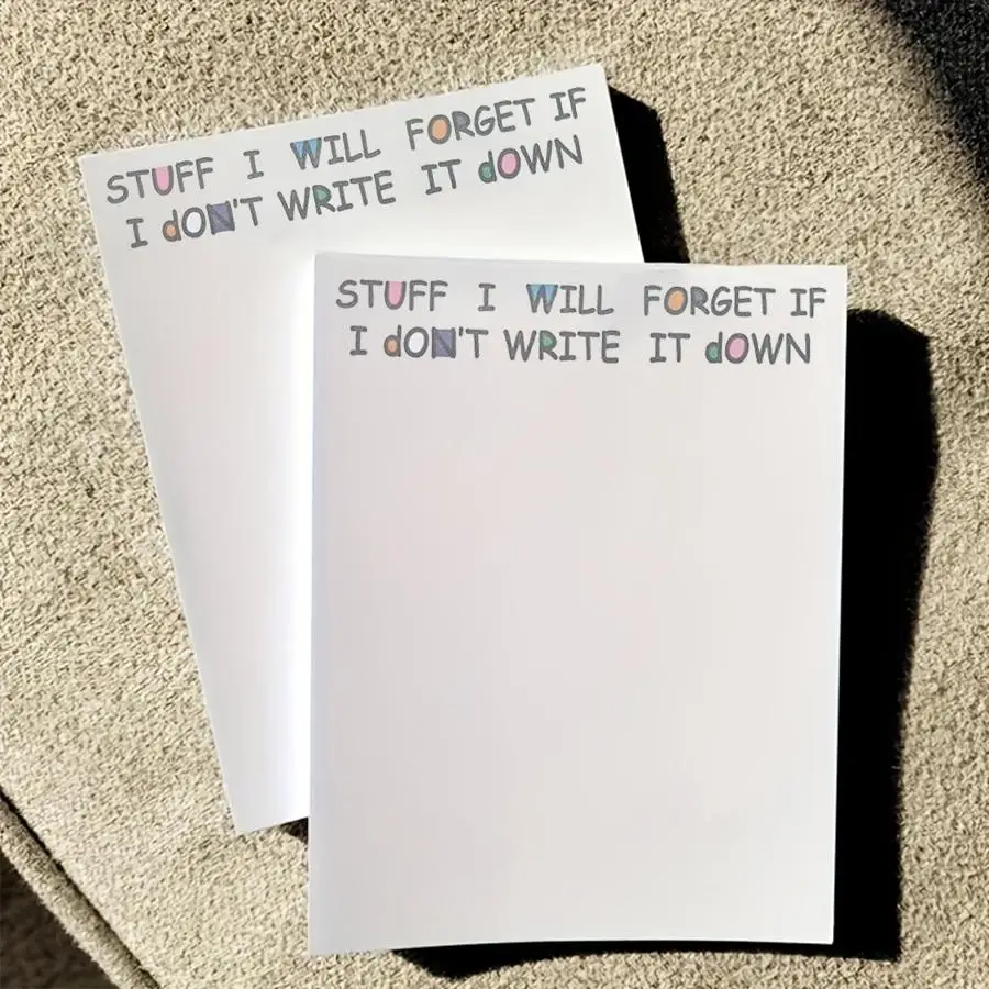 50Sheets/Pack Inspirational Sticky Notes-White Humorous Notepad for To-Do Lists&Quick Reminders,Perfect Memo Pads as Unique Gift