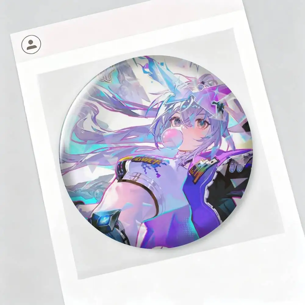 Silver Wolf LV.999 HSR-r Brooch Metal Decorative Brooch Pins for Backpack Clothes Jacket Accessories,Souvenir. view 3