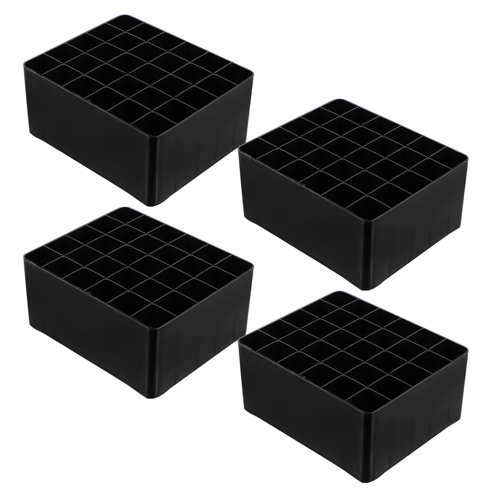 

4 pcs Marker Stand 30 Pencil Container Hole Black Desktop Organizer Mark Pen Holder Stationery Pencil Container