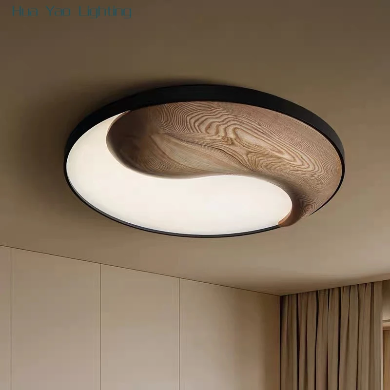 

Chinese Wooden Ceiling Lamps/Wall Lamps Full Spectrum LED Lamps Dimmable Indoor Decor Lighting Living Room Bedroom