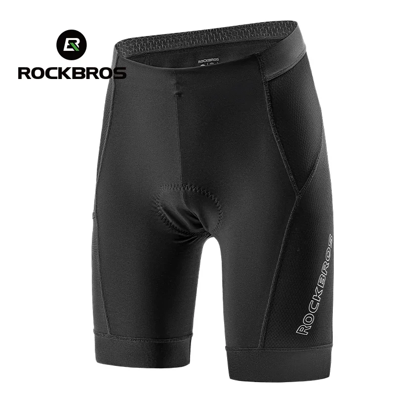 ROCKBROS Men\'s Cycling Shorts With Pocket Shock Absorbation Dual Density Sponge Padded Breathable Bicycle MTB Liner Shorts