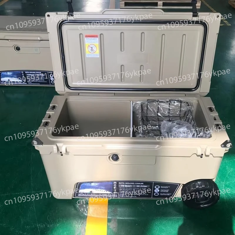 70QT Wheeled Freezer Fishing Cooler Box Large Size Rotomolded Freezer Cooler with Wheels view 4