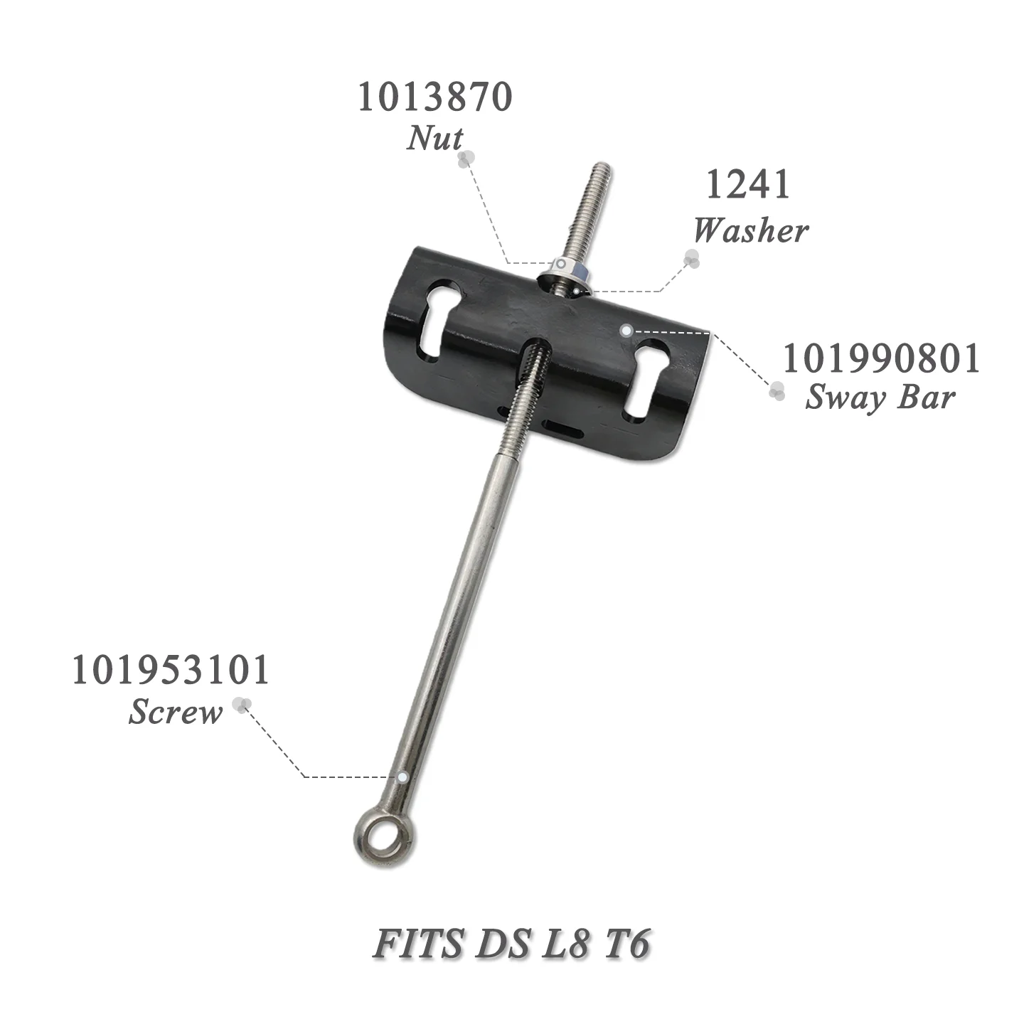 Golf Cart Parts ClubCar DS L8 T6 Front and Rear Brake Rod Kit with Linkage and Cable OEM 101953106 101953101