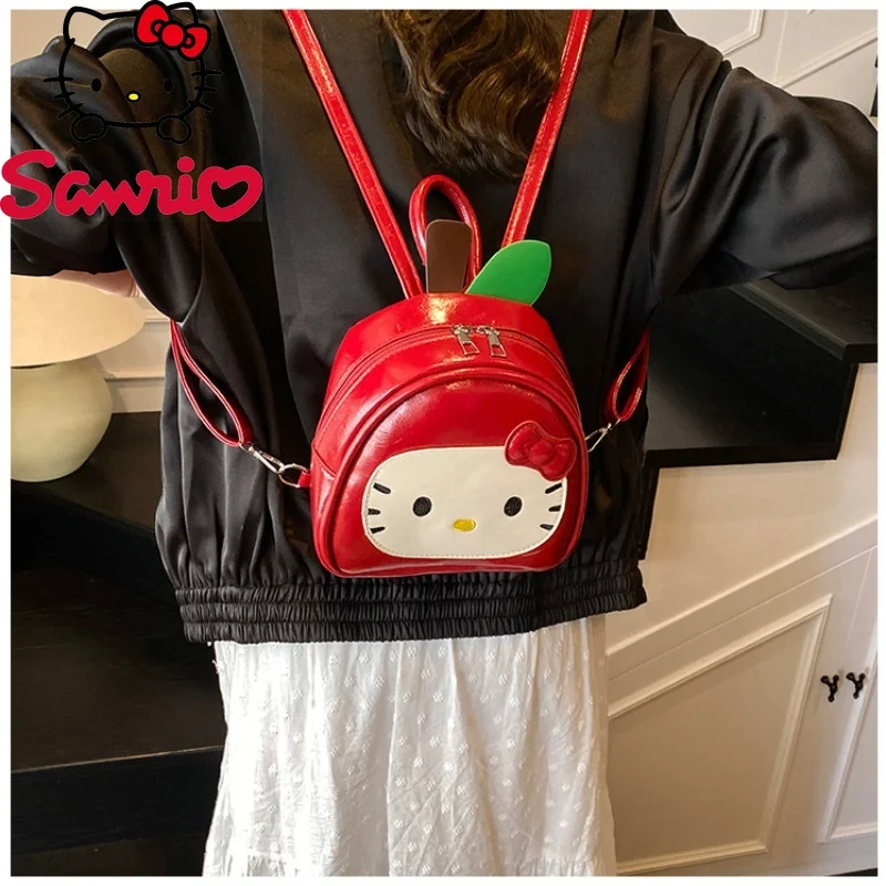 

Sanrio Hello Kitty Backpack Women Lightweight Travel Satchel Adjustable Shoulder Straps Red Cute Design Daily Use Work Travel