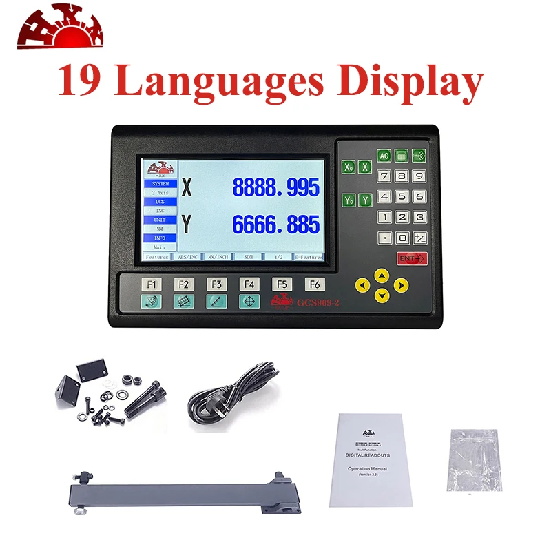 19 Languages LCD DRO GCS909 2 Axis 3 Axis Digital Readout Display AC110V/220V For Lathe Mill Linear Scale Encoder Rrating Ruler