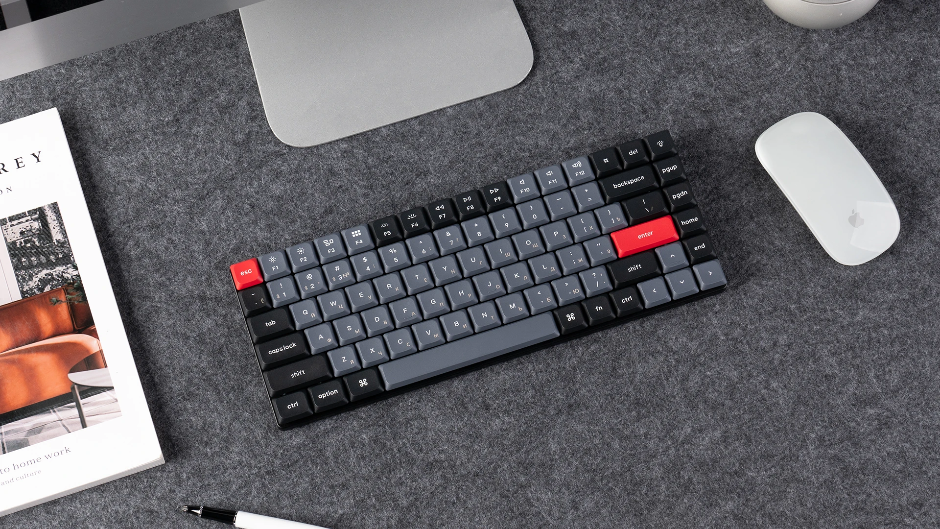 Keychron-K3 Pro teclado mecânico sem fio, layout russo, PBT Keycaps, RGB Backlight, Hot-Swappable Gateron Switch, QMK