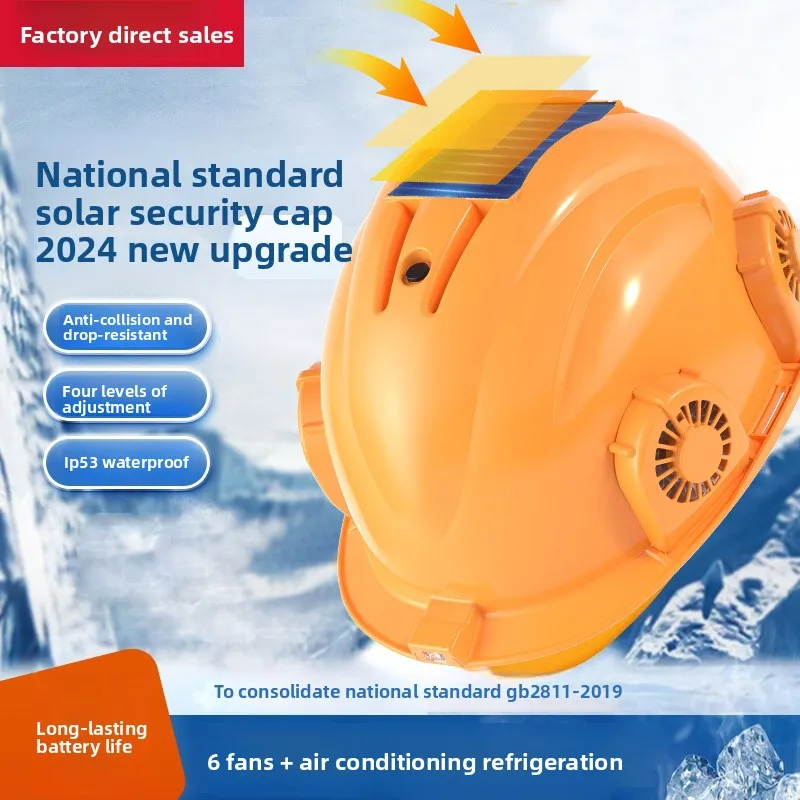

Fan Helmet Construction Site Summer Light Ventilation Cooling Strong Anti-smash Rechargeable Head