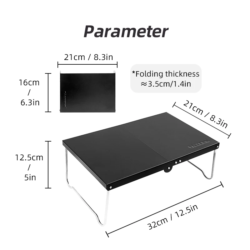 PACOONE Folding Table Outdoor Portable Tea Coffee Tables Ultralight Garden Picnic Camping Mini Table Aluminum Alloy Small Table