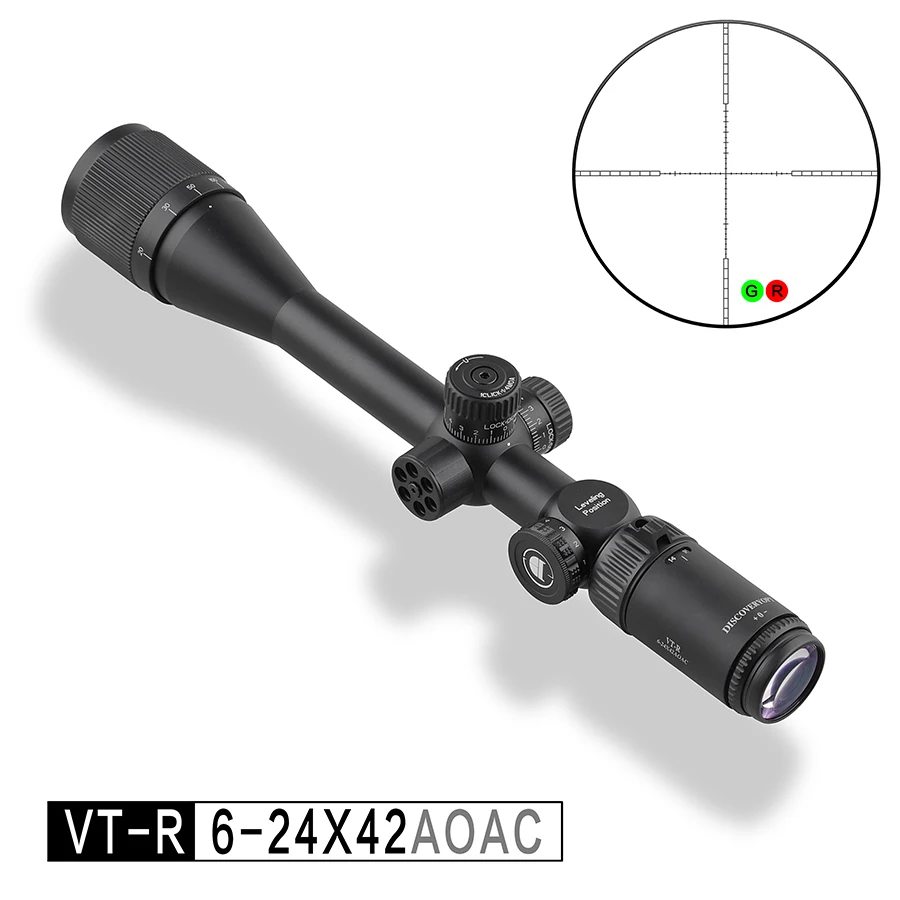 Discovery VT-R 3-12/4-16/6-24X42AOAC Cheap Tactical Scopes Green Red Illuminated Riflescope Super Thin-wall Large Field Of View