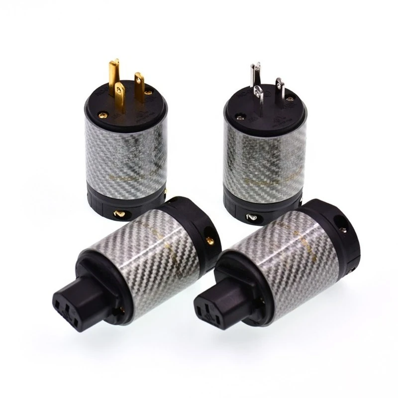 

Tech carbon fiber shell single crystal copper power plug plug tail audio