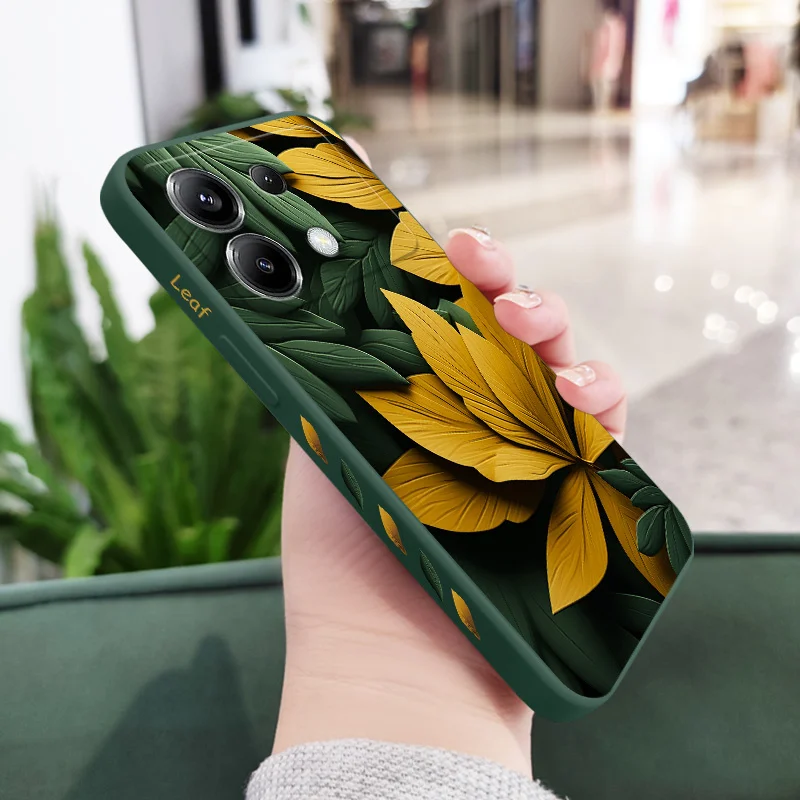 Carve A Leaf Phone Case For Xiaomi Poco X6 M5 M5S F5 X5 F4 X4 M4 F3 M3 X3 F2 Pro 4G 5G GT Silicone Cover