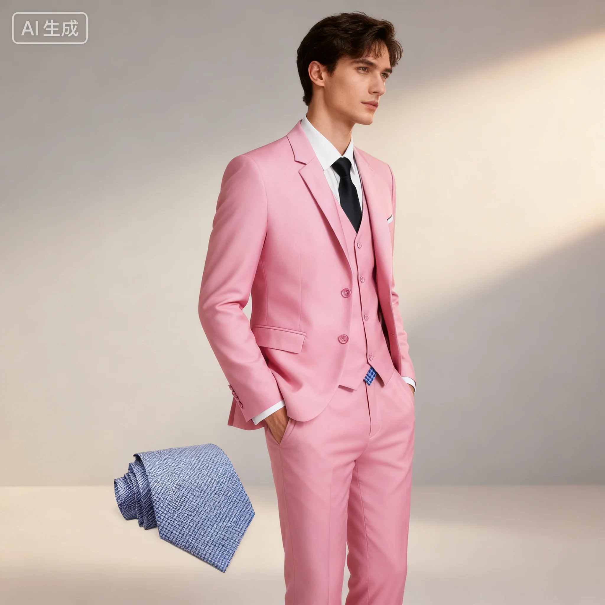 

3 Piece Men's Terno Formal Suit with Regular Jacket Vest Pants for Wedding Party Casual Occasions