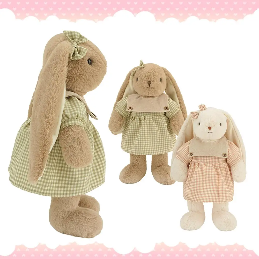 Giocattolo coniglietto di peluche marrone scuro da 50 cm - Coniglio soffice ultra morbido con orecchie lunghe, simpatico animale di peluche appeso per ragazze e regalo per bambini
