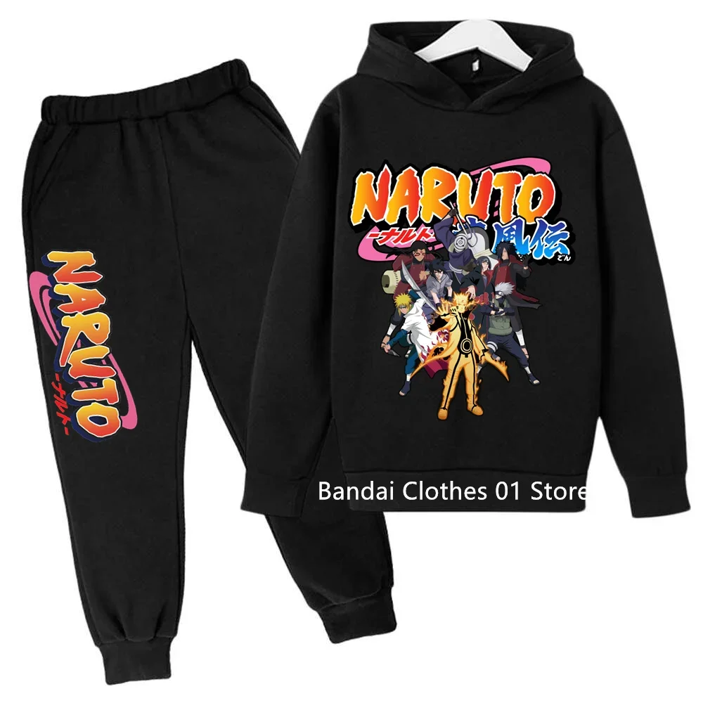 

3-13 Yrs Kids Boys Girls Narutos Sweatshirt Suit Baby Boys Girls Clothing Set Pullovers+pants Children Boys Oversized Tracksuits