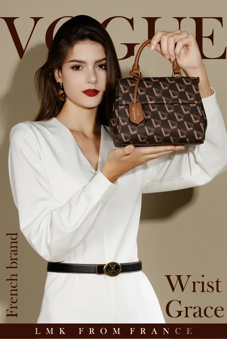 

French LMK famous brand 2025 new style fashionable and versatile light luxury women's shoulder bag