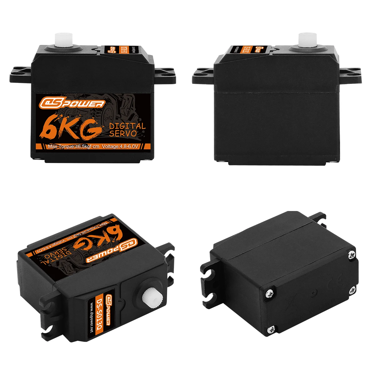 DSpower 6KG Mini Digital Servo Waterproof Metal Gear Servo 4.8~6.0V for RC Car Boat Helicopter Aircraft Plane Drone Model Toys
