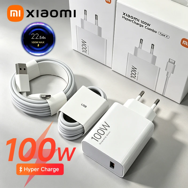オリジナルXiaomi 17T Pro Max 100W充電器 ターボ90W急速充電アダプター USB Type-Cケーブル Mi 17 15 14 Ultra POCO F7 X8 Redmi Note K90用